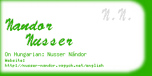 nandor nusser business card